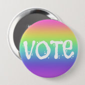 Stem op Rainbow Campaign-Button Ronde Button 4,0 Cm (Voorkant /achterkant)