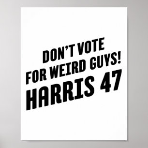 Stem op rare jongens! Harris 47 1 Poster