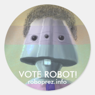 Stem op Robot! - Grote Chuck10.1 Sticker