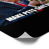 Stem op Trump Mega Make Pets Safe Again Justice Pe Poster (Hoek)