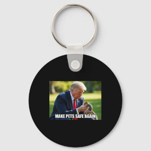 Stem op Trump Mega Make Pets Safe Again Justice Pe Sleutelhanger
