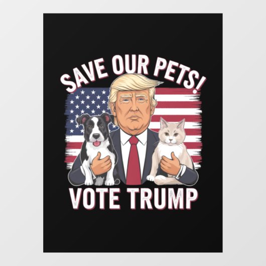 Stem op Trump Red onze huisdieren Katten Honden 20 Raamsticker (Vel)