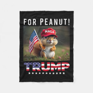 Stem op Trump voor Peanut The Squirrel Trump 2024 Fleece Deken