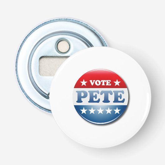 Stem Pete 2020 Button Flesopener (Voorkant)