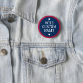 Stem Pin Back Button Aangepaste Naam Kandidaat Ste (In situ)
