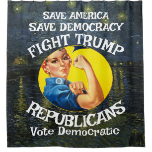 Stem Politieke FW FV HG Trump Republikeinse Partij Douchegordijn