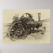 Stem Powered Boerderij Tractor Poster (Voorkant)