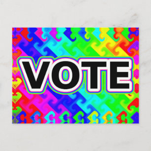 STEM (Regenboog Golfslag Achtergrond) Briefkaart