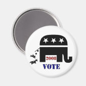 STEM REPUBLIKEIN IN 2008 MAGNET MAGNEET (Voorkant / Achterkant)