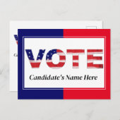 Stem Rood/Blauw Briefkaart (Voorkant / Achterkant)