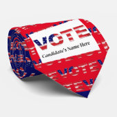 Stem Rood/Blauw Stropdas (Opgerold)