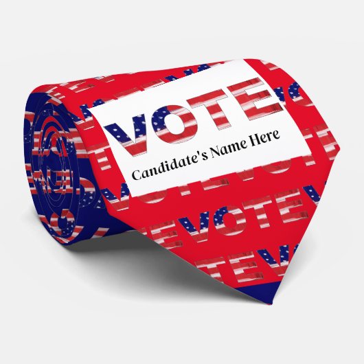 Stem Rood/Blauw Stropdas (Opgerold)