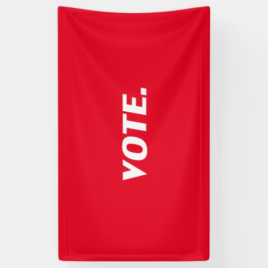 Stem rood en wit moderne typografie verkiezing spandoek (Verticaal)
