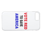 Stem rood om Amerika te redden Case-Mate iPhone Case (Achterkant (Horizontaal))