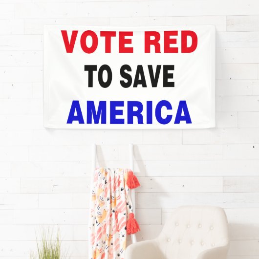 Stem rood om Amerika te redden Spandoek (Insitu)