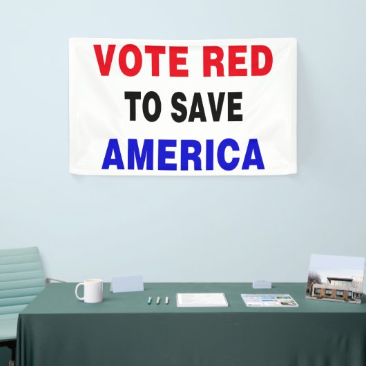 Stem rood om Amerika te redden Spandoek (Beurs)