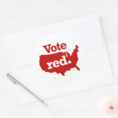 Stem Rood Ronde Sticker (Envelop)