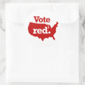 Stem Rood Ronde Sticker (Tas)