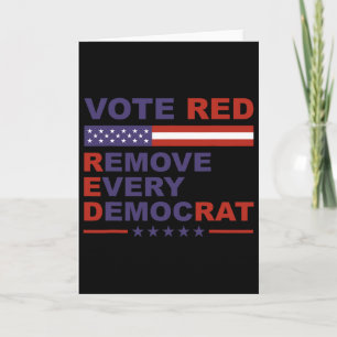 Stem rood verwijder elke democraat conservatieven kaart