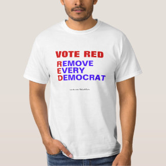 Stem rood verwijdert elke democratische T-shirt