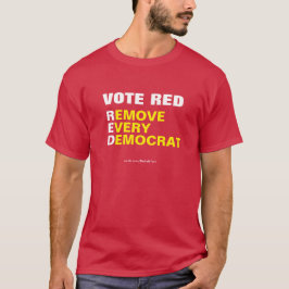 Stem rood verwijdert elke democratische T-shirt