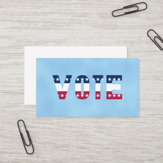 STEM Rood Wit en Blauw (Sterren) Visitekaartje (Voorkant / Achterkant in situ)