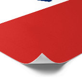 STEM Rood Wit en Blauw Strepen Poster (Hoek)