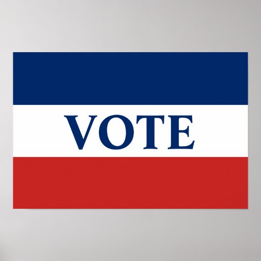 STEM Rood Wit en Blauw Strepen Poster (Voorkant)