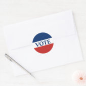 STEM Rood Wit en Blauw Strepen Ronde Sticker (Envelop)