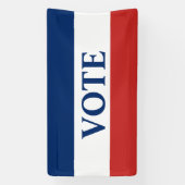 STEM Rood Wit en Blauw Strepen Spandoek (Verticaal)