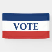 STEM Rood Wit en Blauw Strepen Spandoek (Horizontaal)