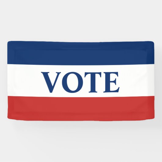 STEM Rood Wit en Blauw Strepen Spandoek (Horizontaal)