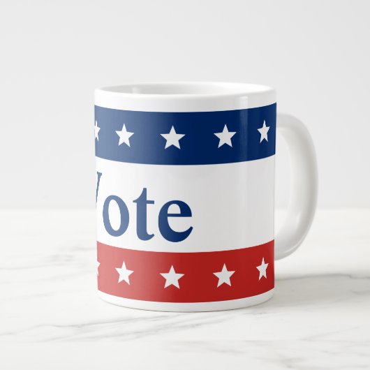 Stem Rood Wit en Blauw Strepen Sterren Extra Grote Beker (Voorkant rechts)