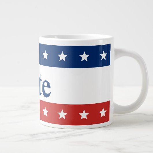 Stem Rood Wit en Blauw Strepen Sterren Extra Grote Beker (Rechts)