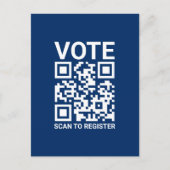 Stem Scan QR-code om aangepaste tekst marine te re Briefkaart (Voorkant)