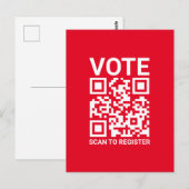 Stem Scan QR-code om aangepaste tekst rood te regi Briefkaart (Voorkant / Achterkant)