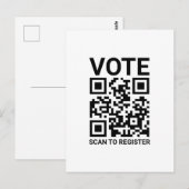 Stem Scan QR-code om aangepaste tekst te registrer Briefkaart (Voorkant / Achterkant)