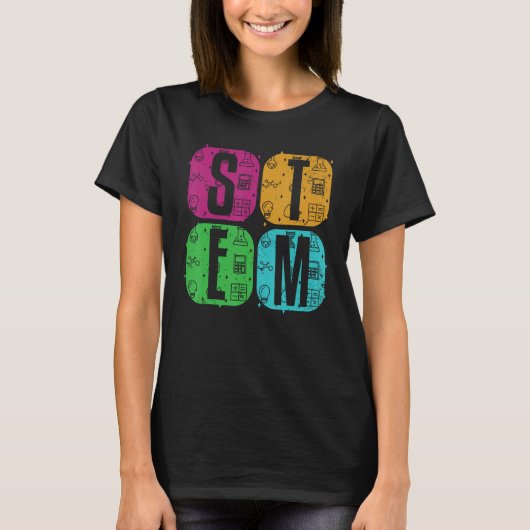 STEM Science Technology Engineering Wiskunde Stemi T-shirt (Voorkant)