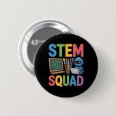 Stem Squad, leraar natuurwetenschappen Wiskunde On Ronde Button 5,7 Cm (Voorkant /achterkant)