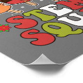 STEM Squad Reindeer Santa Tree Ice Cream Kerstmis Poster (Hoek)