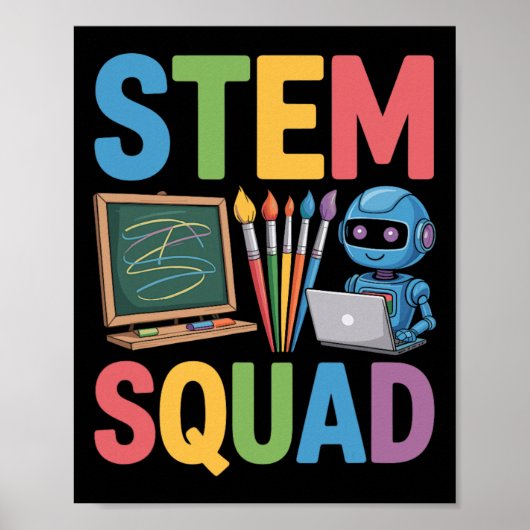 Stem Squad, Science Teacher Math Teaching Team  Poster (Voorkant)