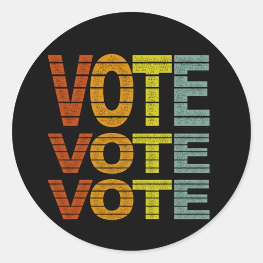 stem-Sticker Ronde Sticker (Voorkant)
