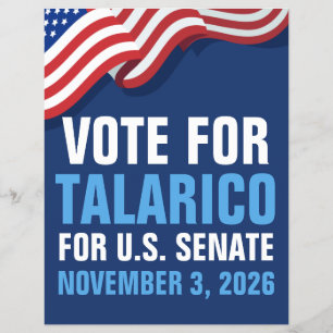 Stem Talarico voor Senaat 2026 Amerika Flyer