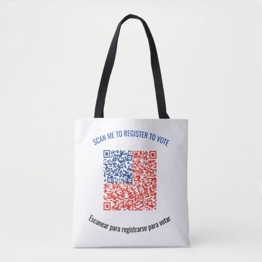 Stem Tas - QR CODE om kiezers te registreren (Voorkant)