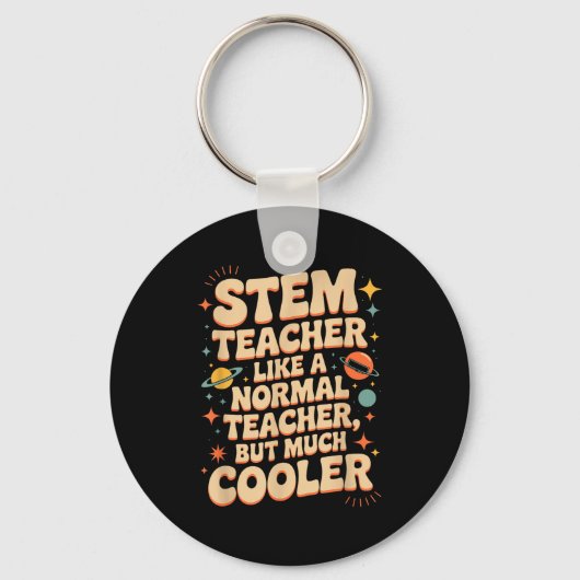 Stem Teacher Definition Funny Science Math Tech Te Sleutelhanger (Voorkant)