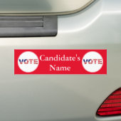 Stem tekst in vlag kleuren rood bumpersticker (Op auto)