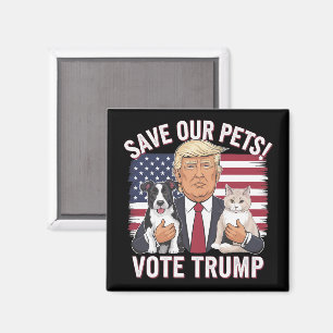 Stem Trump Red onze huisdieren katten honden 2024  Magneet