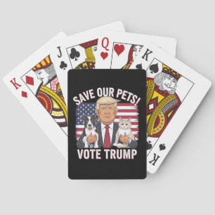 Stem Trump Red onze huisdieren katten honden 2024 Pokerkaarten