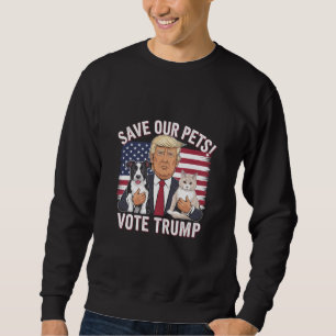Stem Trump Red onze huisdieren katten honden 2024 Trui