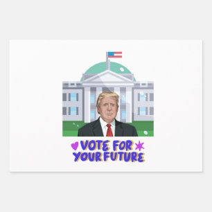 Stem Trump - Vet Patriottisch Inpakpapier Vel